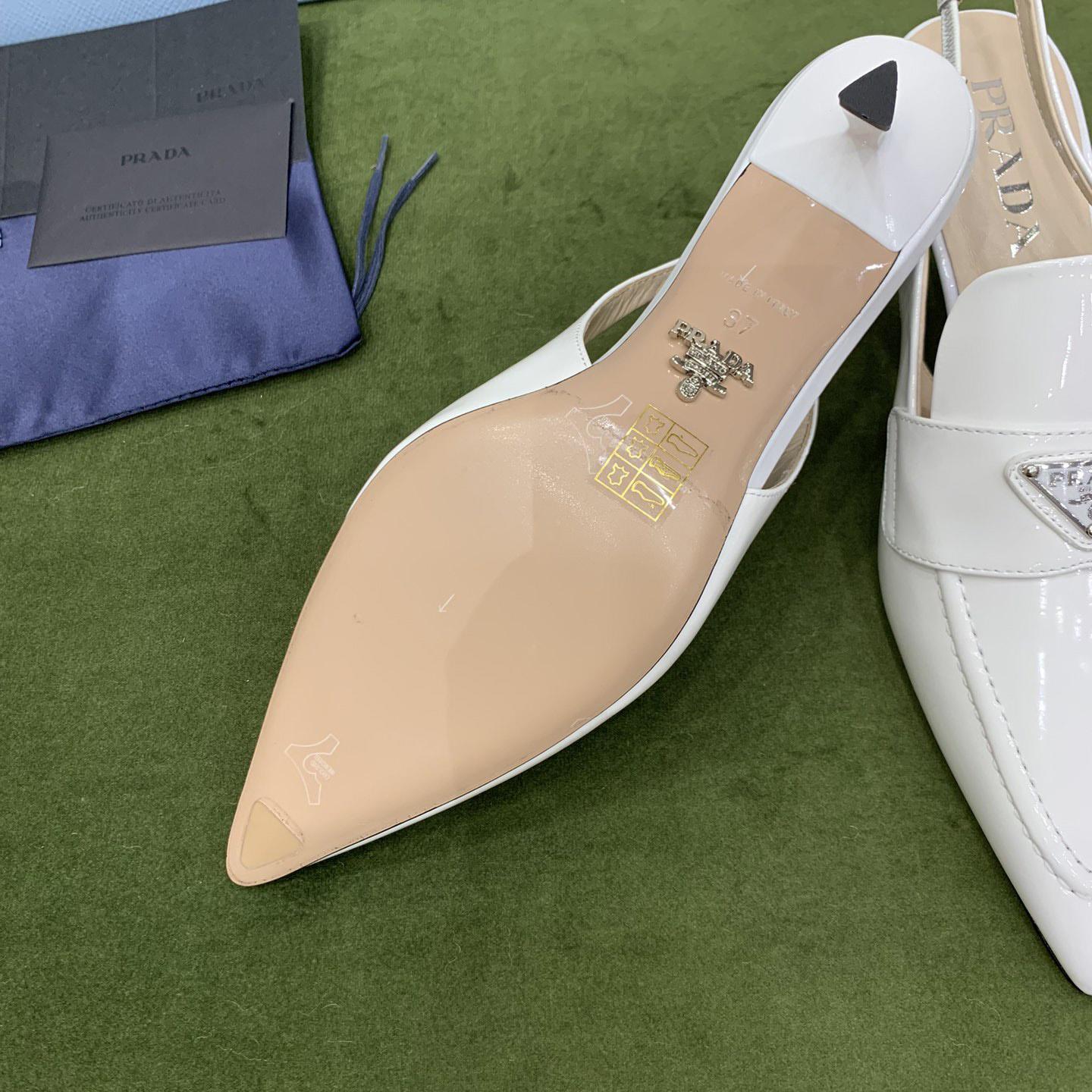 Prada Patent Leather Slingbacks - FashionPlug
