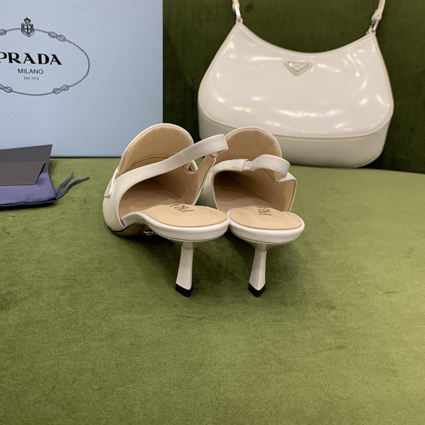 Prada Patent Leather Slingbacks - FashionPlug