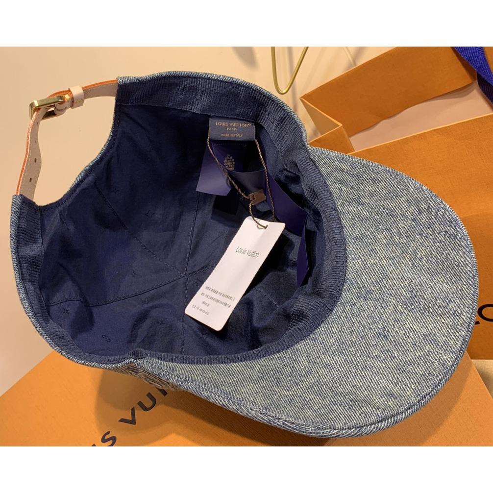 Louis Vuitton Monogram Washed Denim Cap - FashionPlug