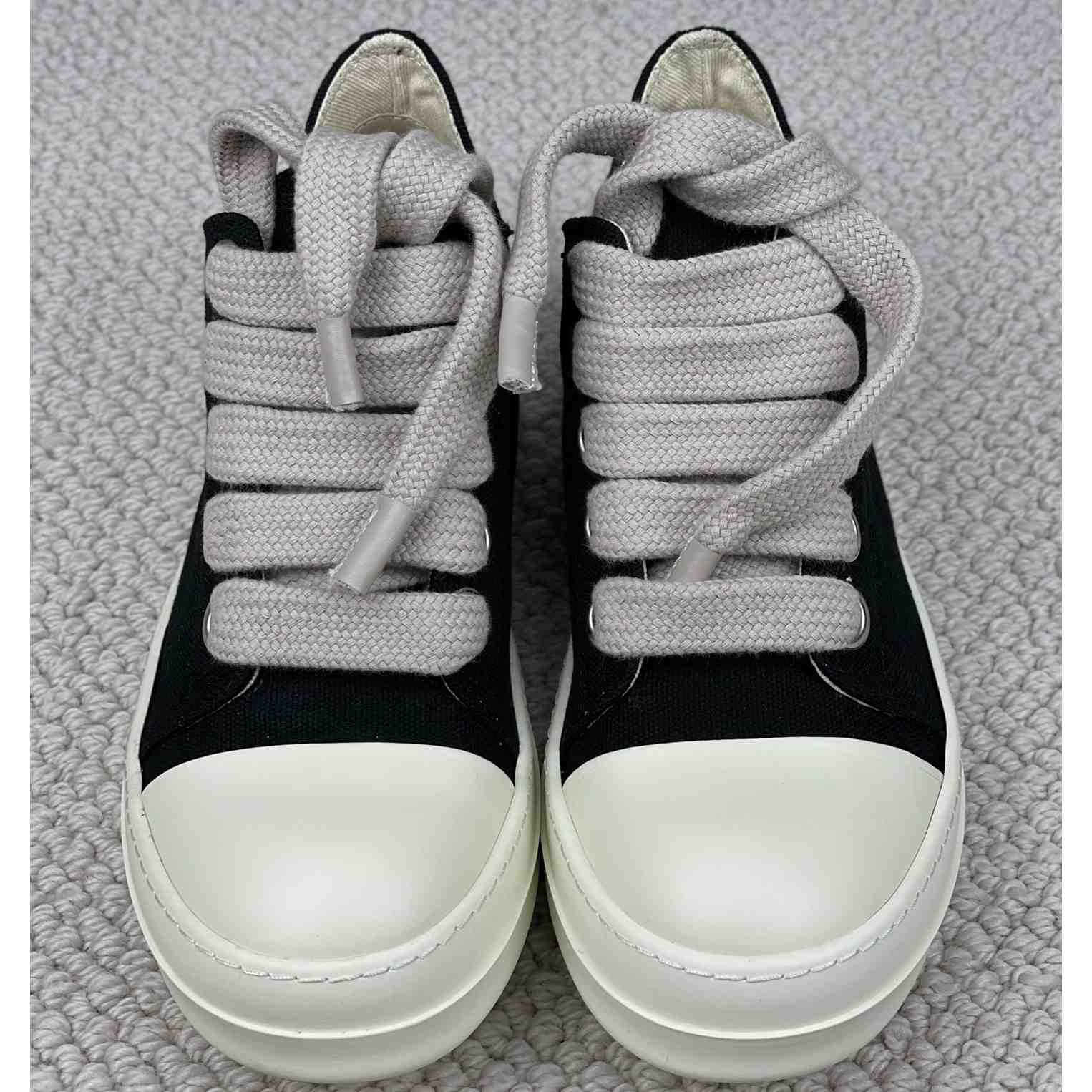 Rick Owens Canvas Low-Top Sneakers - FashionPlug