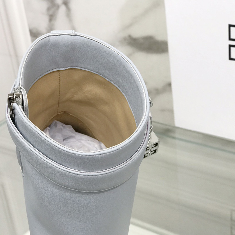 Givenchy Shark Lock Ankle Boots In Leather - FashionPlug