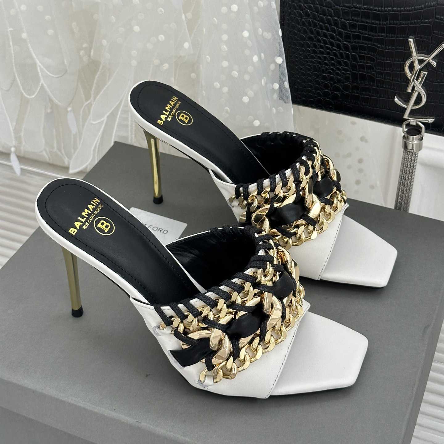 Balmain Chain-link Detail 110mm Pumps - FashionPlug