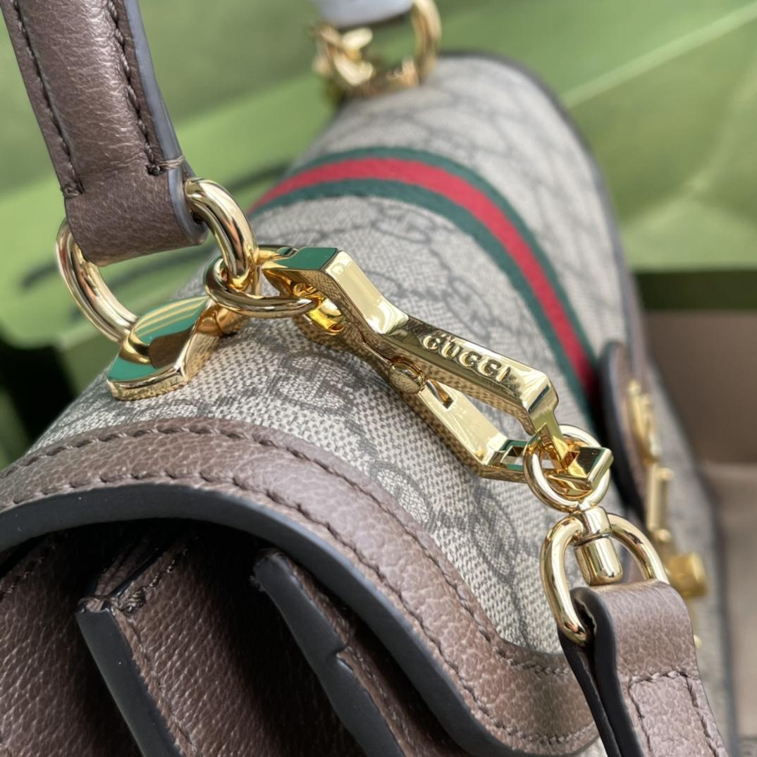 Gucci Ophidia GG Small Top Handle Bag(25-17.5-7cm) - FashionPlug