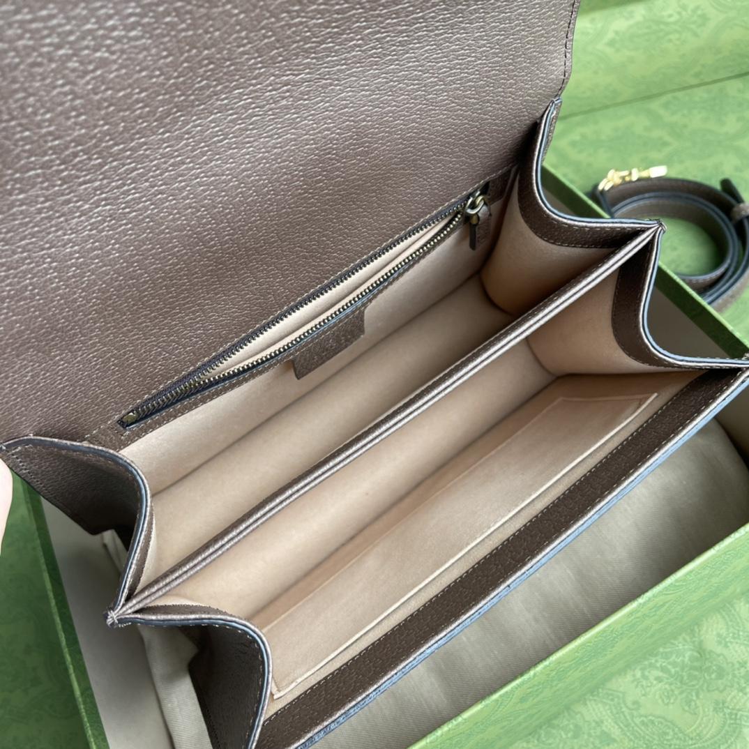 Gucci Ophidia GG Small Top Handle Bag(25-17.5-7cm) - FashionPlug