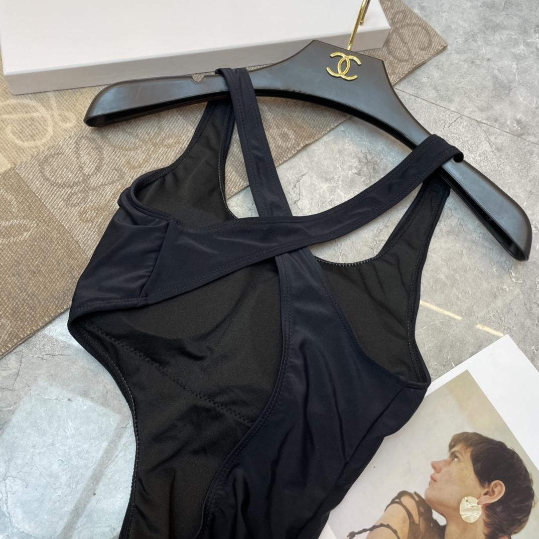 Celine Triomphe Swimsuit In Matte Jersey - FashionPlug