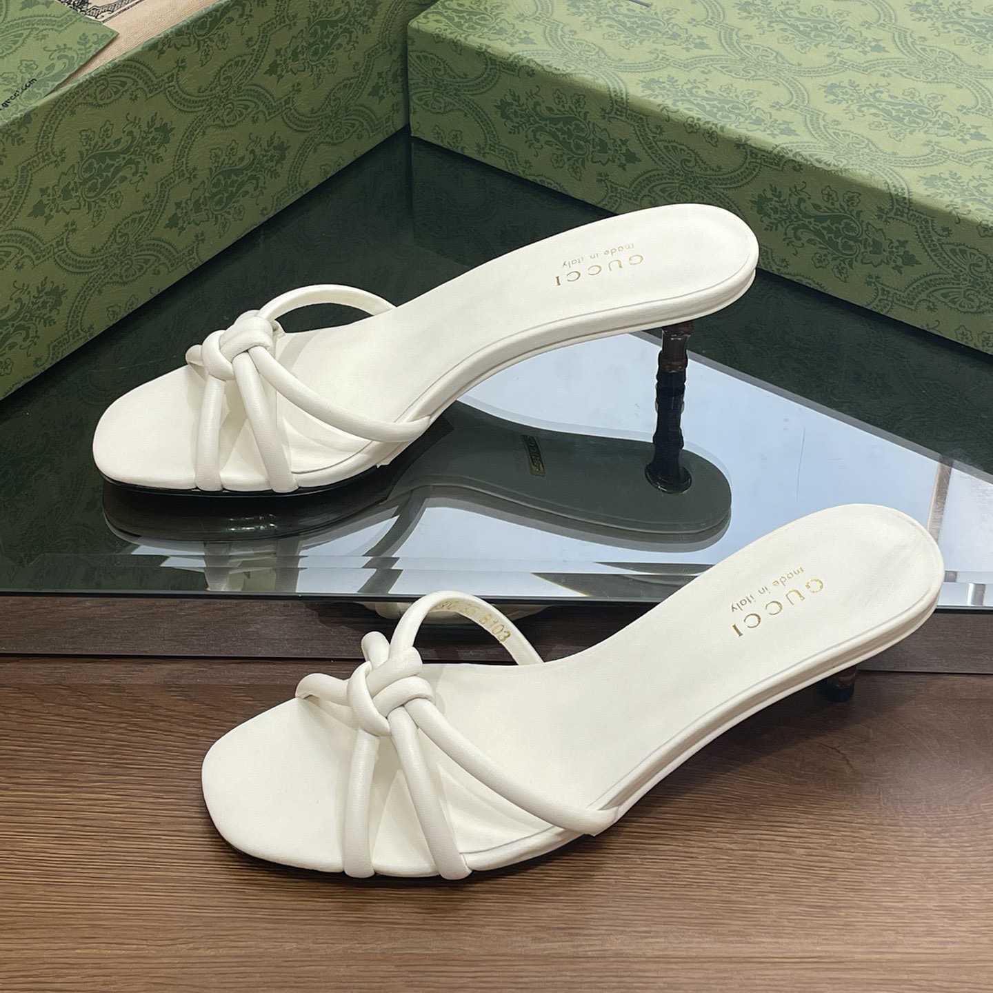 Gucci Women's Slide Sandal With Bamboo  - FashionPlug