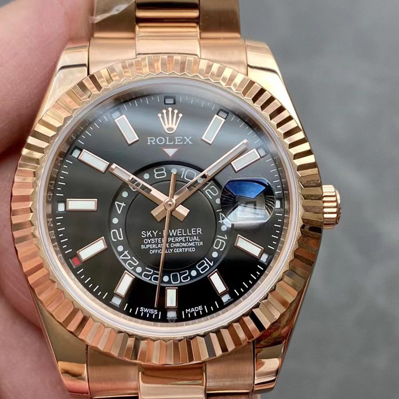 Rolex Sky-Dweller Rose Gold Watch - FashionPlug
