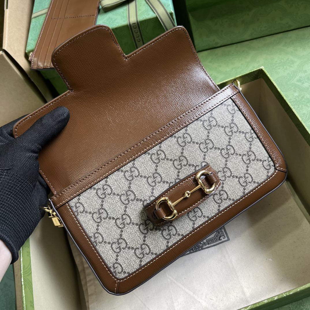 Gucci Horsebit 1955 Mini Bag (21.5x 12.5x 3cm) - FashionPlug