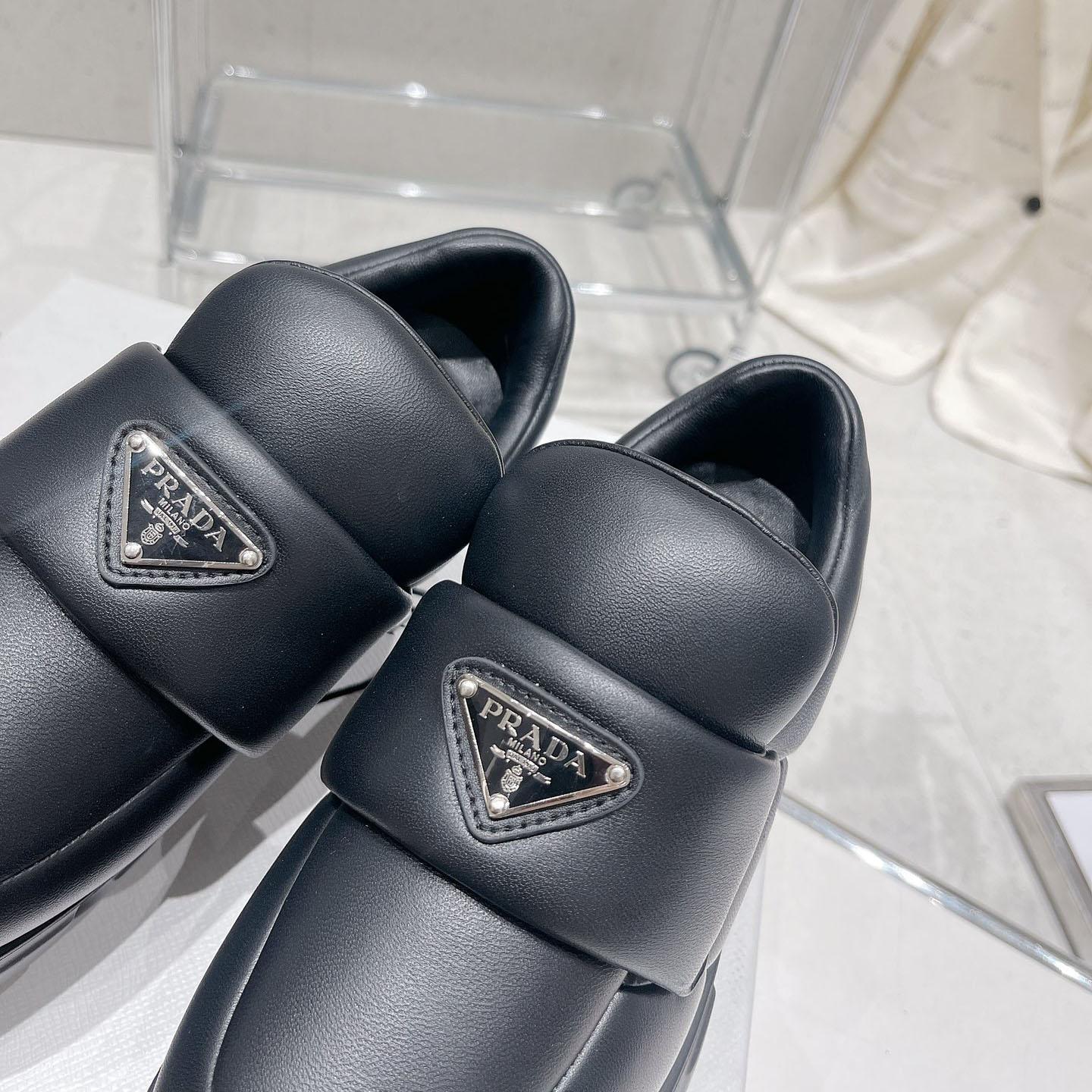 Prada Soft padded Nappa Leather Loafers - FashionPlug