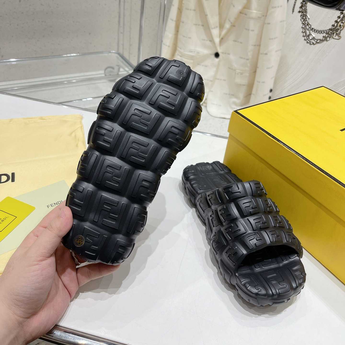 Fendi Cloud Slides Orange Rubber Slides - FashionPlug