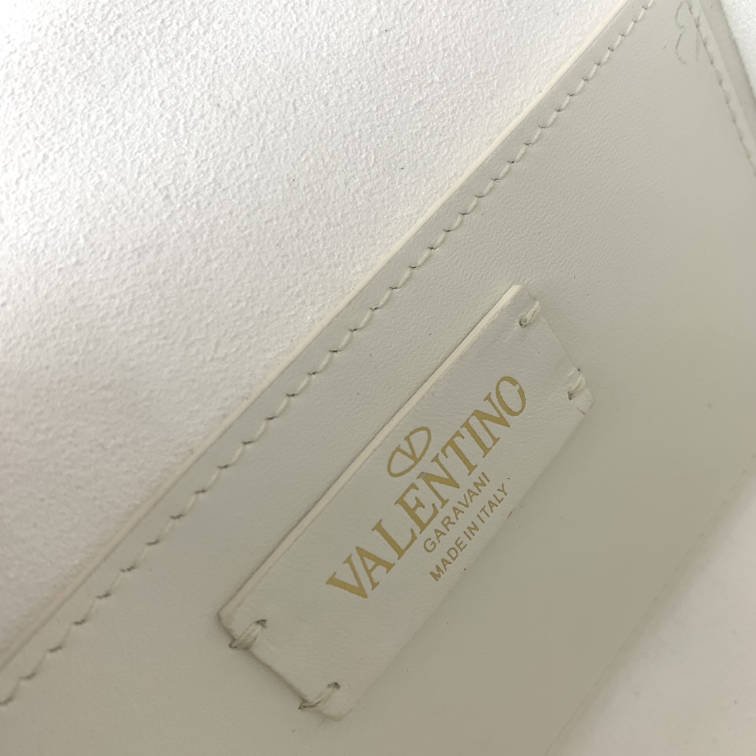Valenti Small VLogo Type Shoulder Bag In Calfskin - FashionPlug