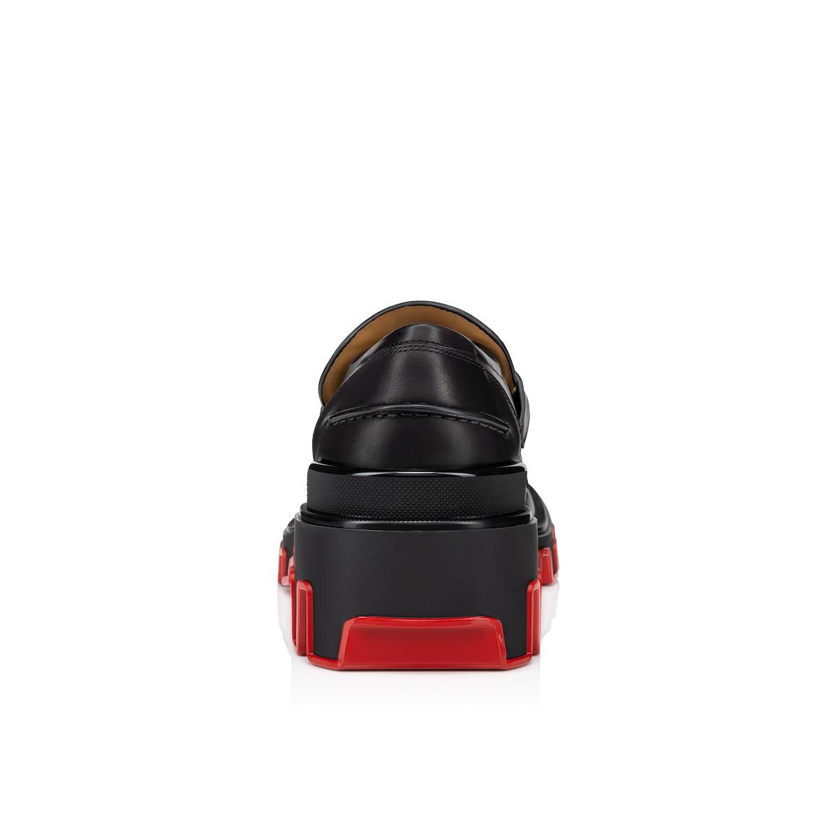 Christian Louboutin CL Moc Dune Loafers - Calf leather - Black - FashionPlug