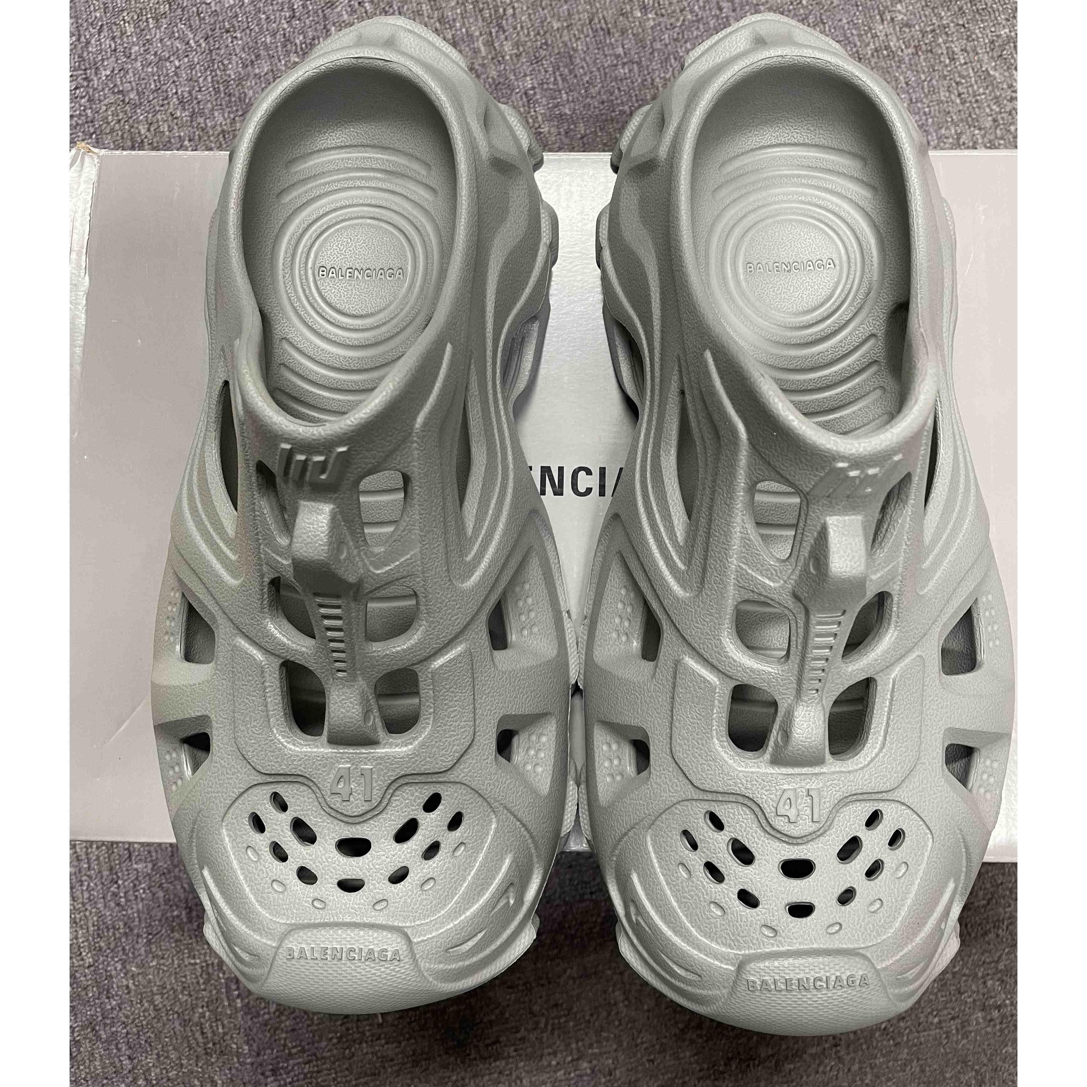 Balenciaga HD Mule In Grey  - FashionPlug