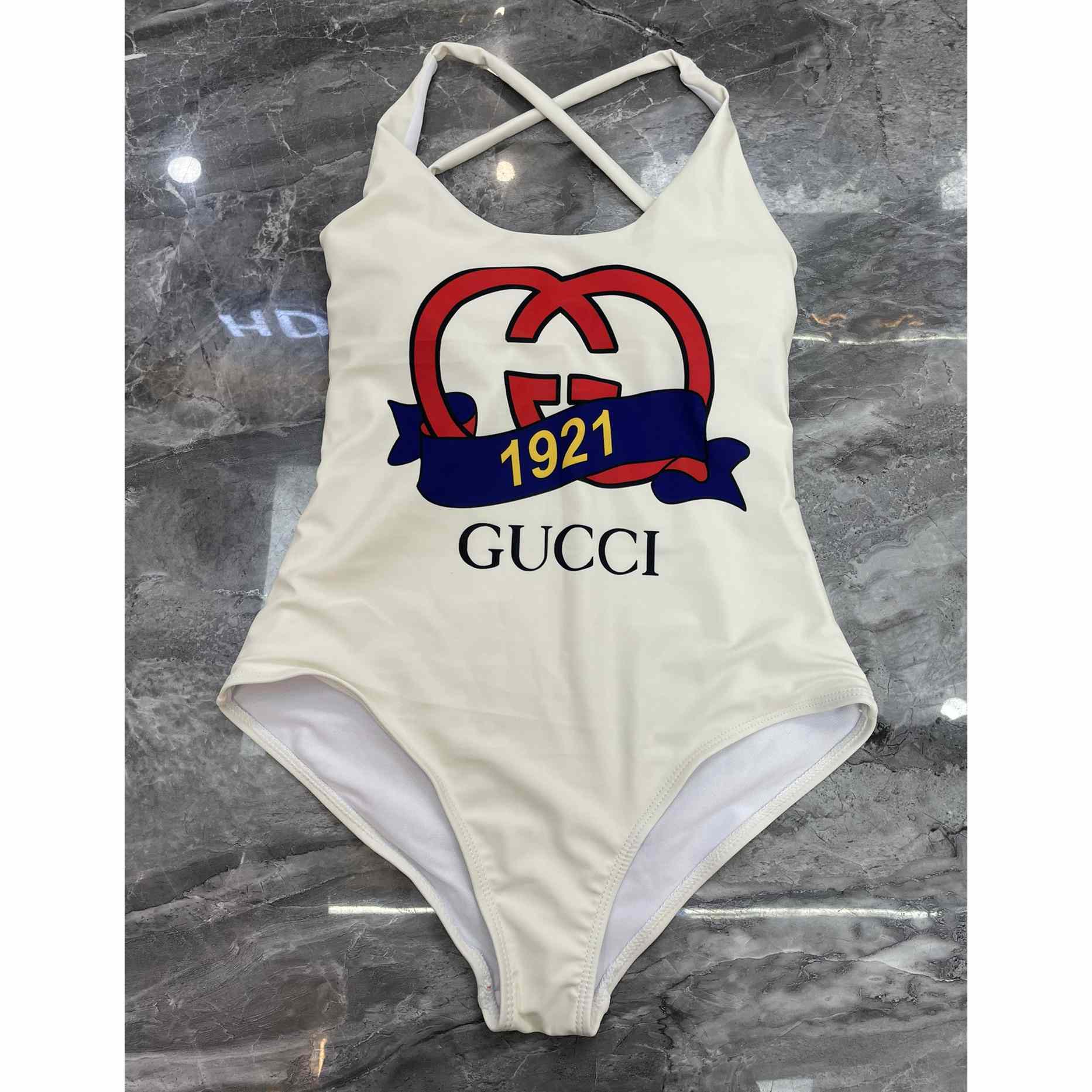 Gucci Sparkling Jersey Swimsuit - FashionPlug