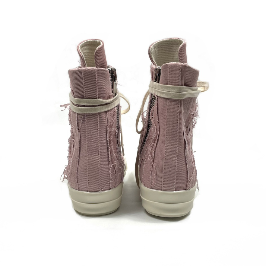Rick Owens Drkshdw Pink Slash Sneakers - FashionPlug