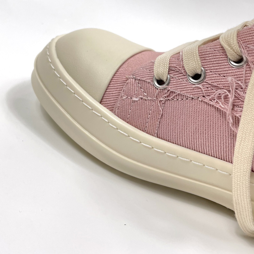 Rick Owens Drkshdw Pink Slash Sneakers - FashionPlug