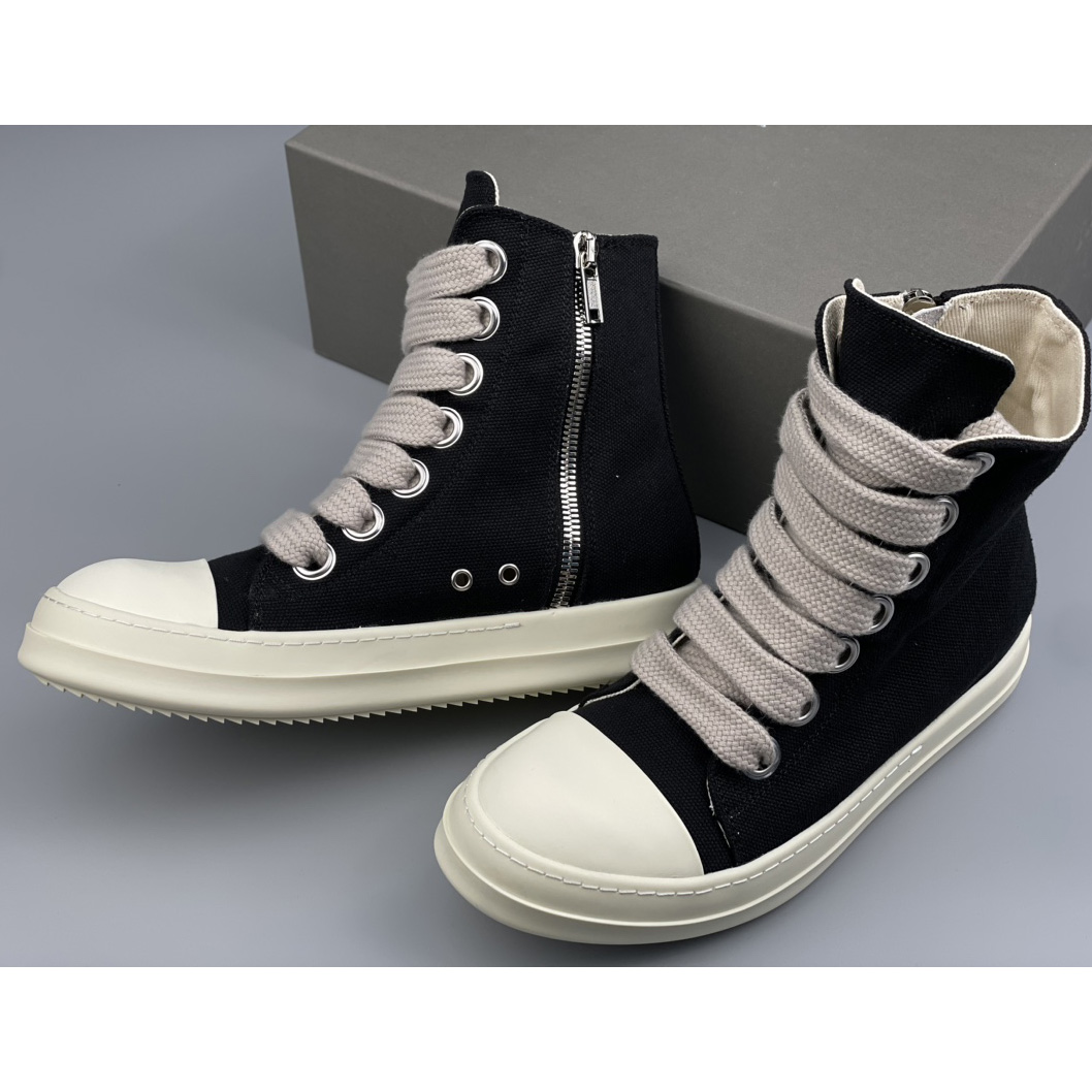 Rick Owens High-Top Sneakers - FashionPlug