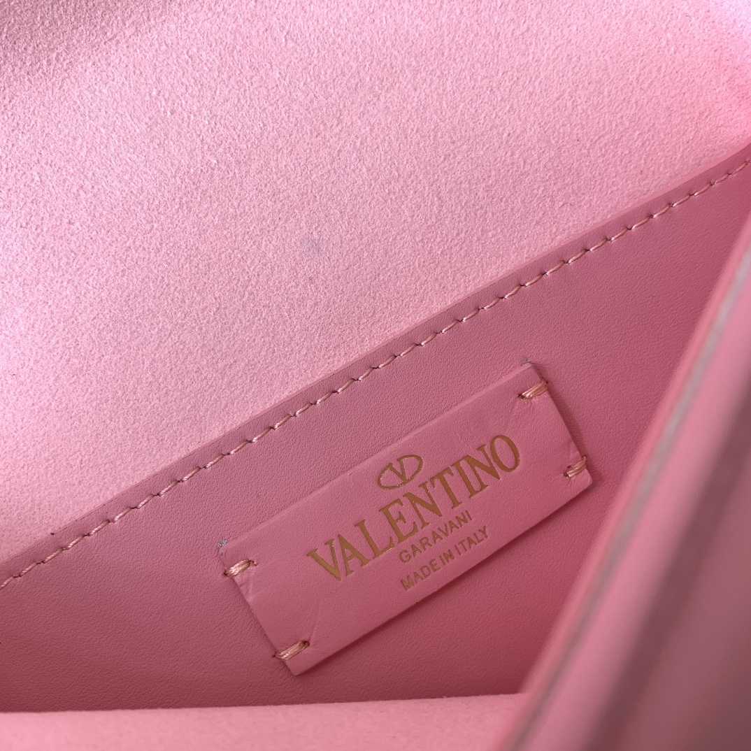 Valenti Small VLogo Type Shoulder Bag In Calfskin - FashionPlug
