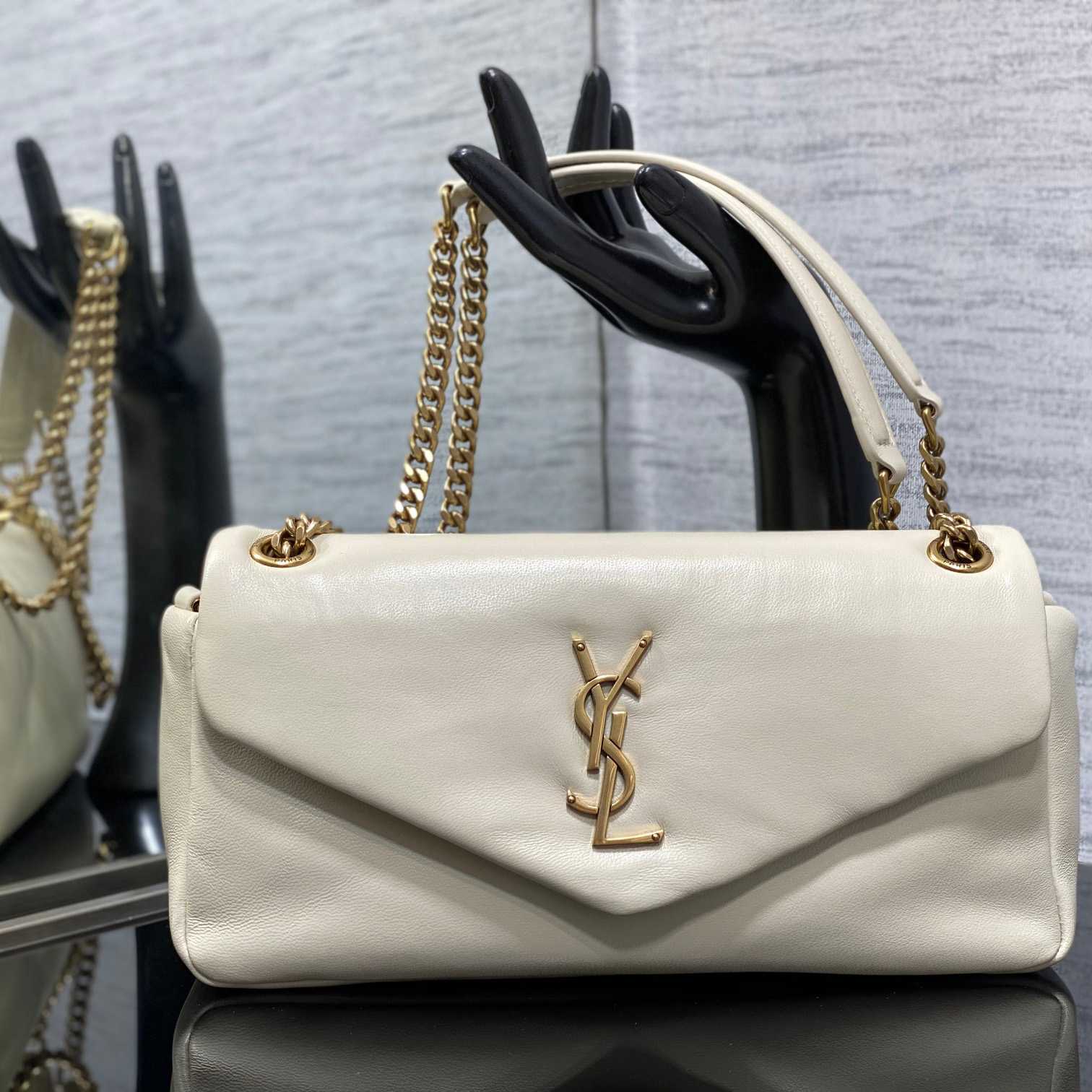 Saint Laurent Calypso In Lambskin - FashionPlug