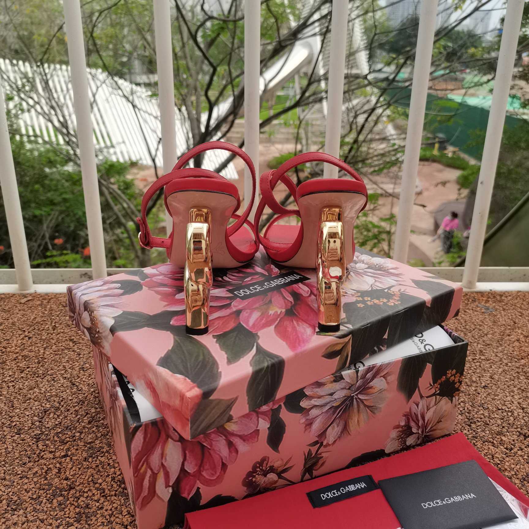 Dolce & Gabbana Keira DG Heel Sandals - FashionPlug