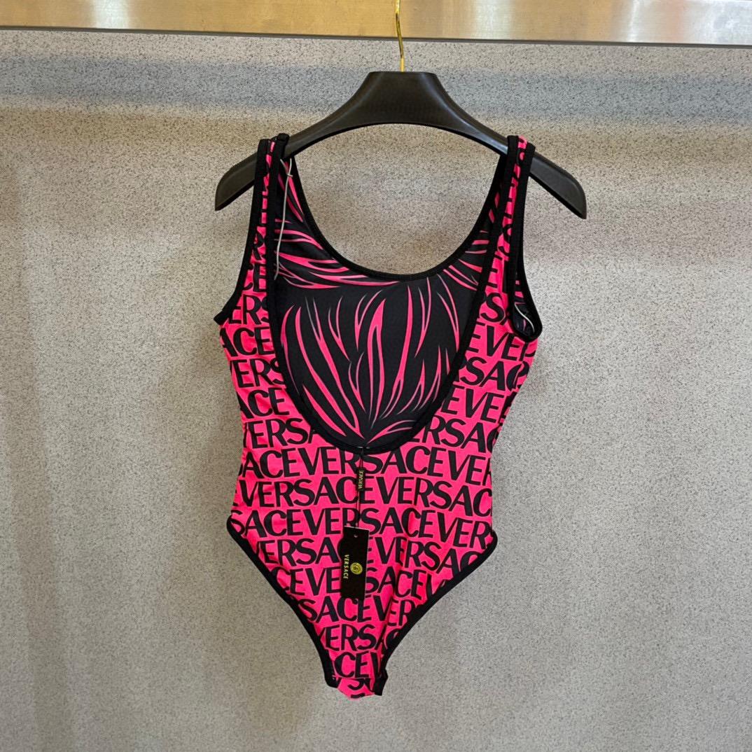 Versace Allover Reversible Swimsuit - FashionPlug