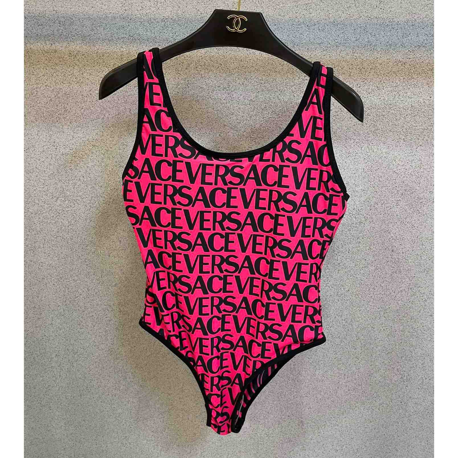 Versace Allover Reversible Swimsuit - FashionPlug