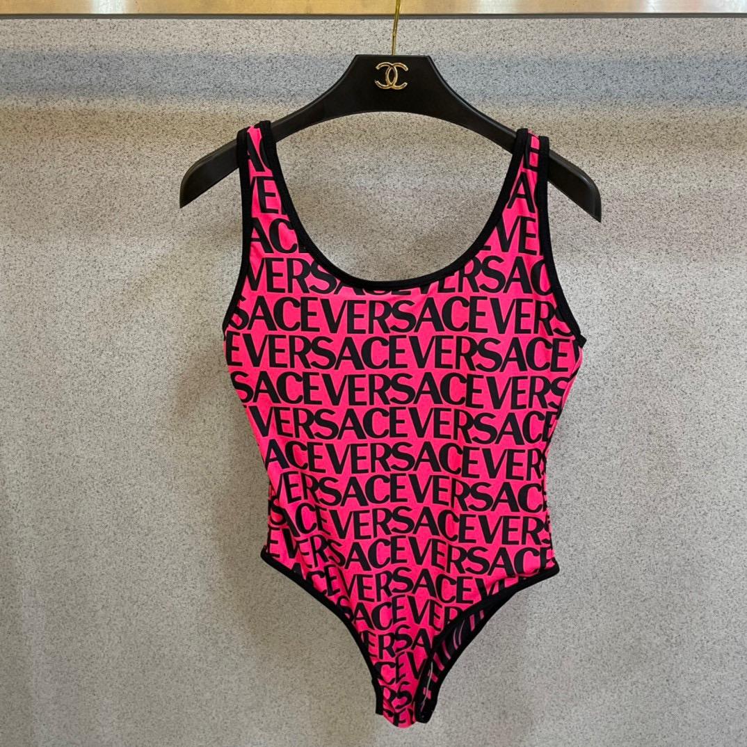 Versace Allover Reversible Swimsuit - FashionPlug