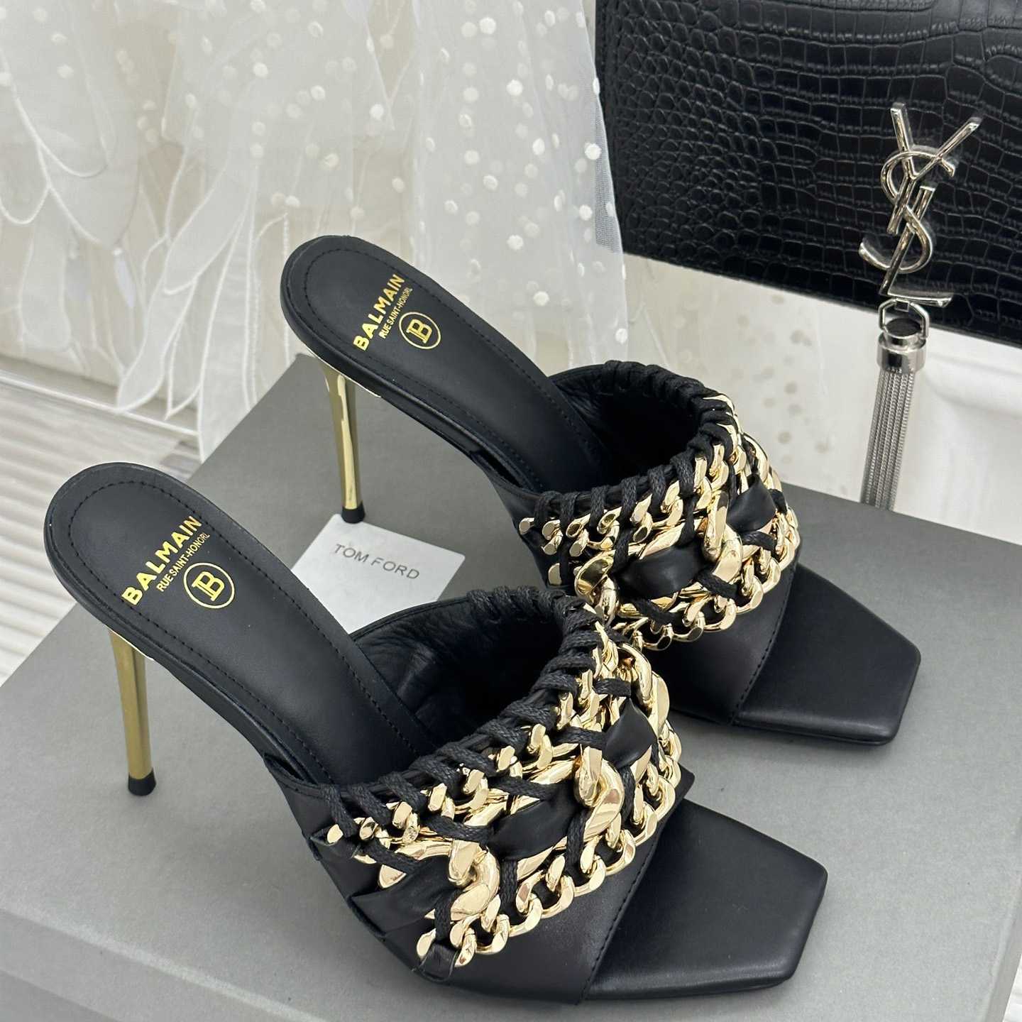 Balmain Chain-link Detail 110mm Pumps - FashionPlug