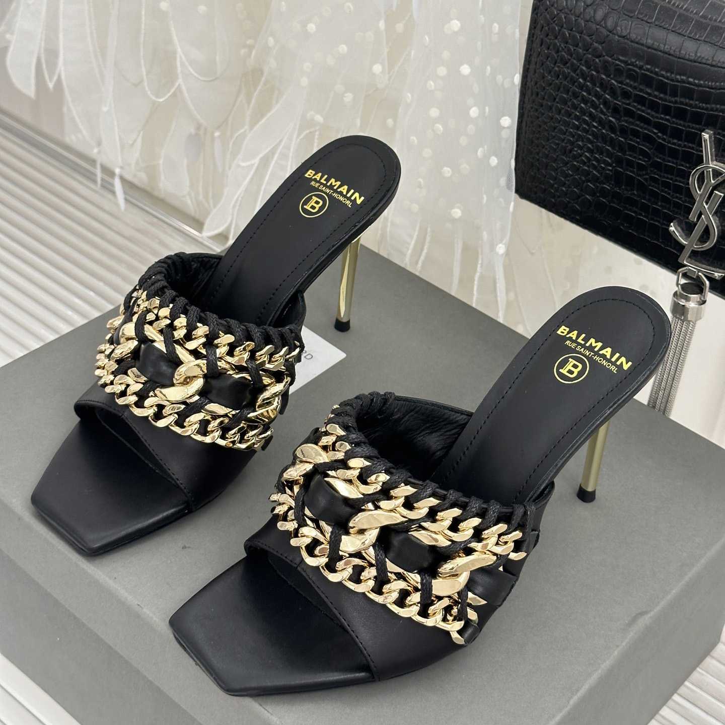 Balmain Chain-link Detail 110mm Pumps - FashionPlug
