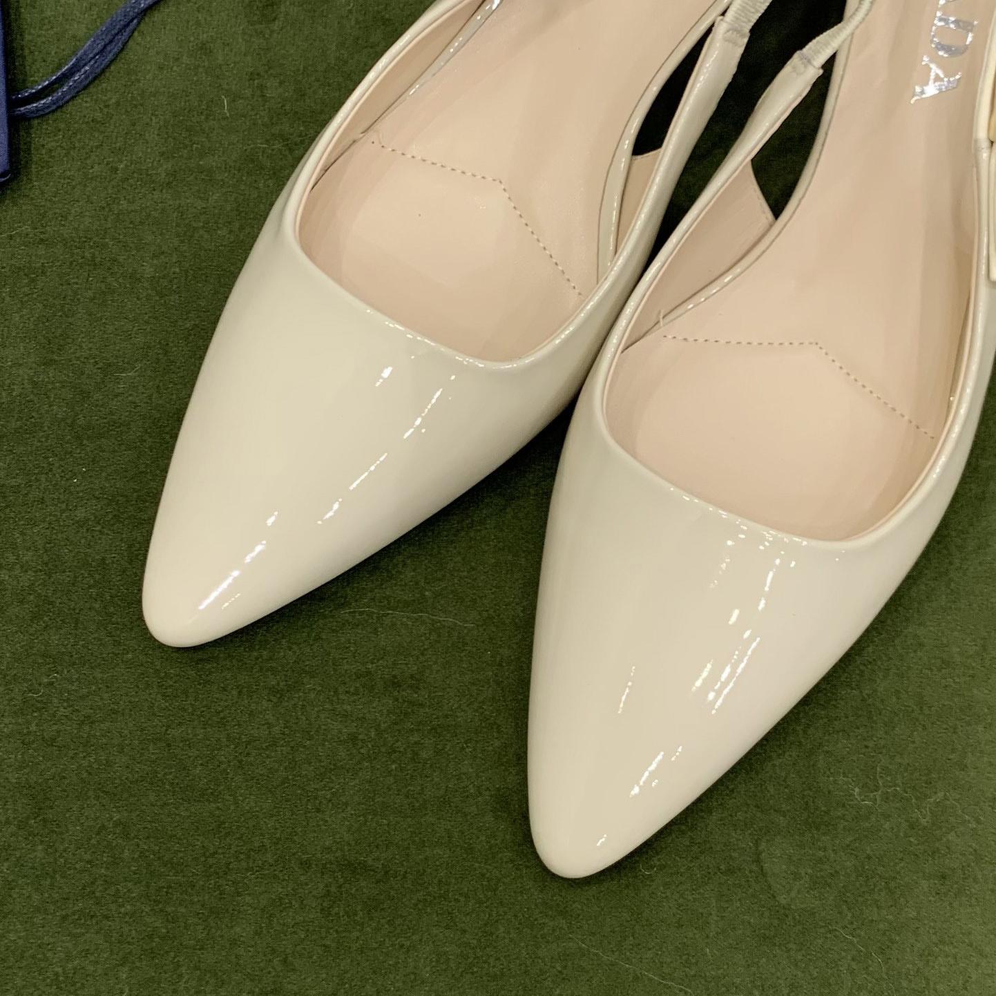 Prada Patent Leather Slingbacks - FashionPlug