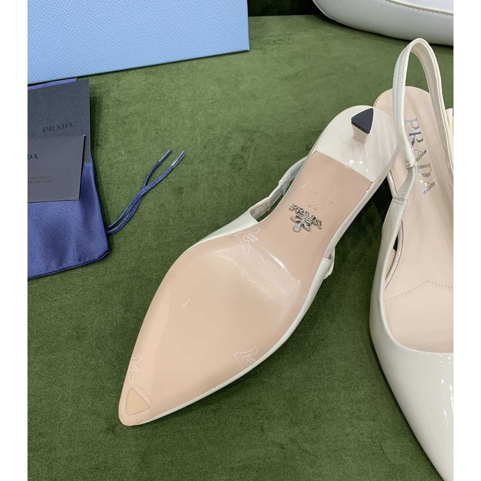 Prada Patent Leather Slingbacks - FashionPlug