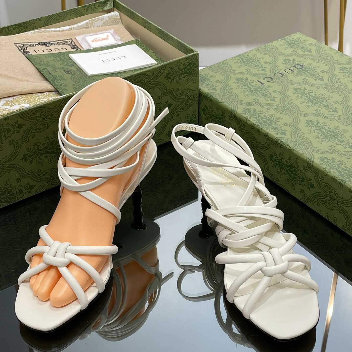 Gucci Women's Strappy Sandal With Bamboo - FashionPlug