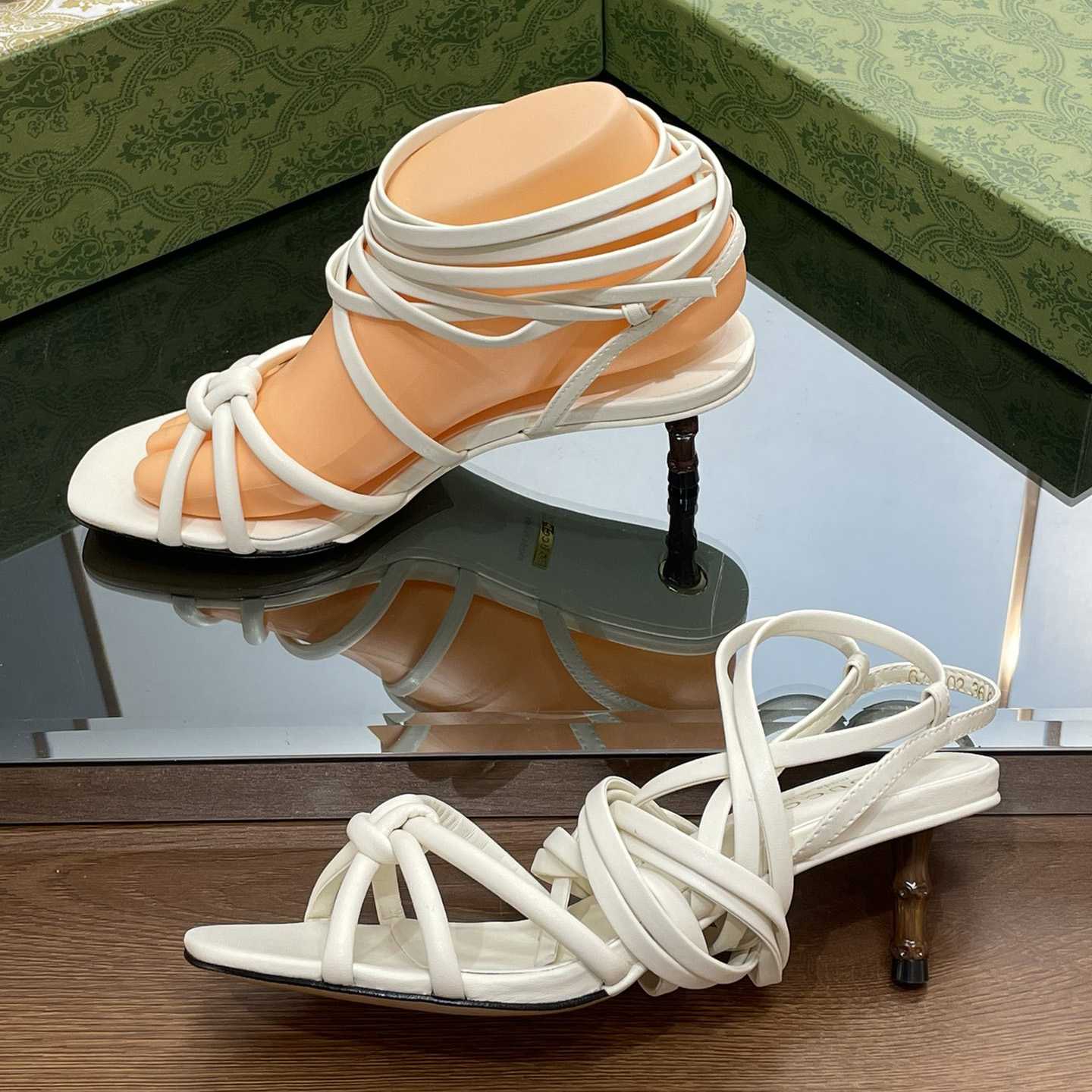 Gucci Women's Strappy Sandal With Bamboo - FashionPlug