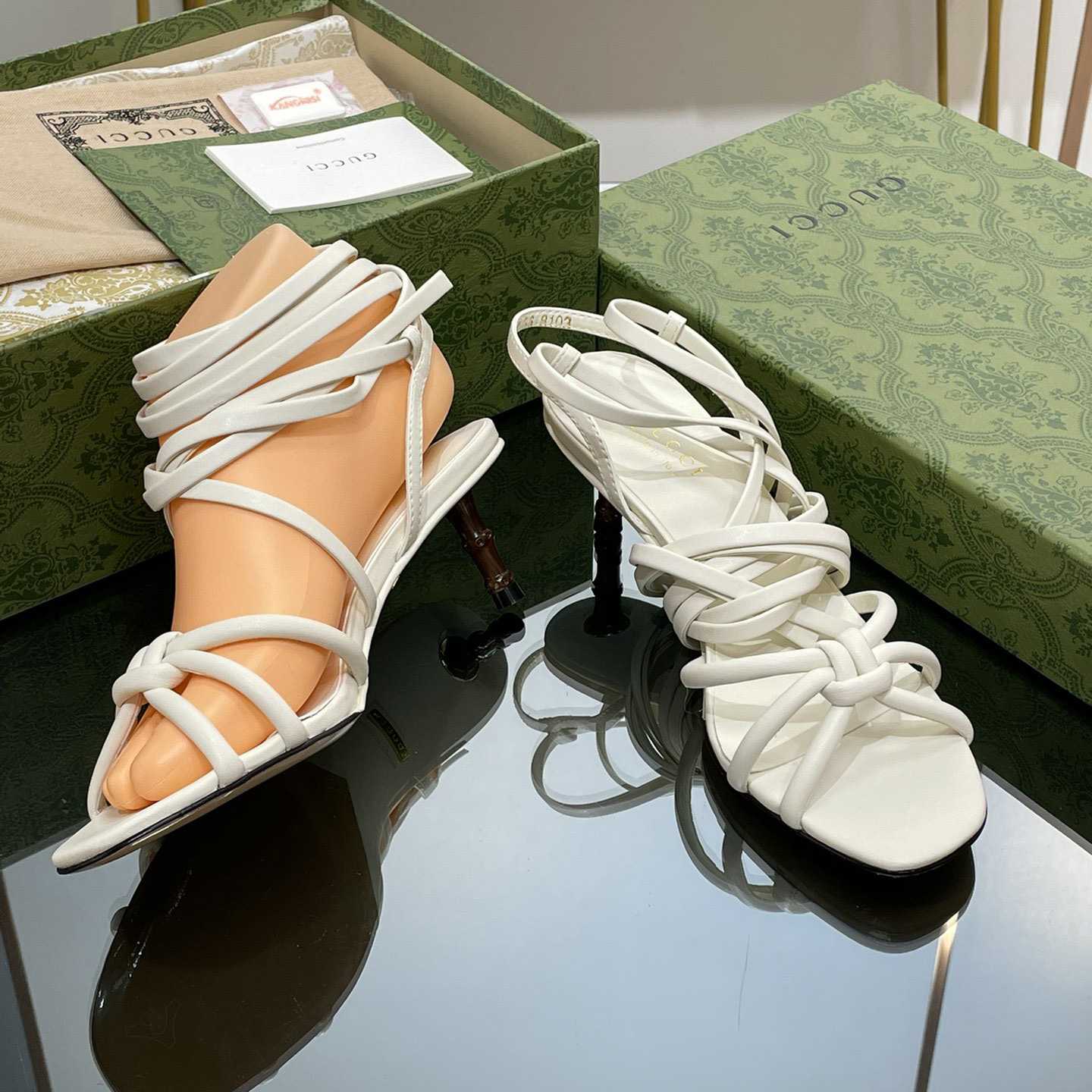 Gucci Women's Strappy Sandal With Bamboo - FashionPlug