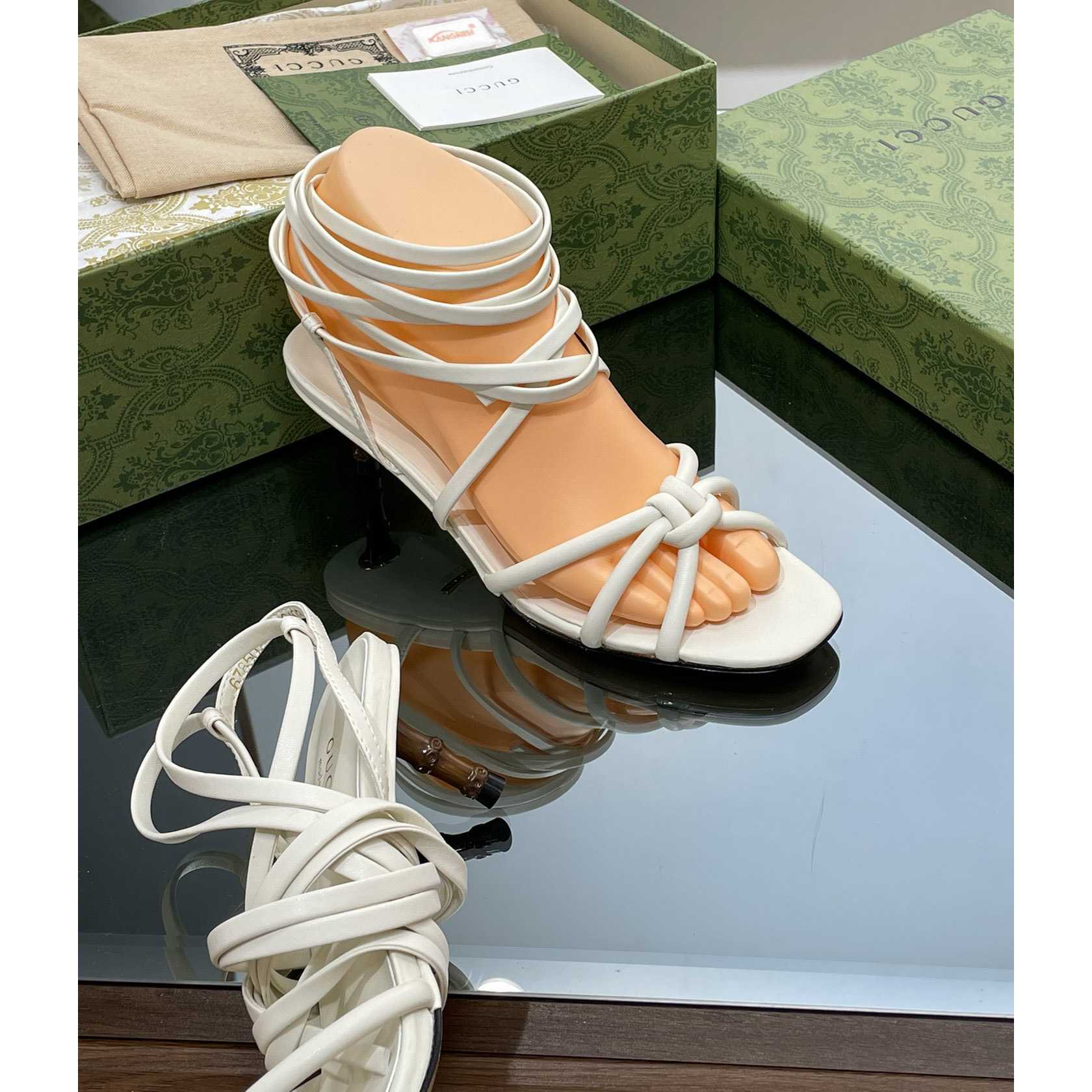 Gucci Women's Strappy Sandal With Bamboo - FashionPlug