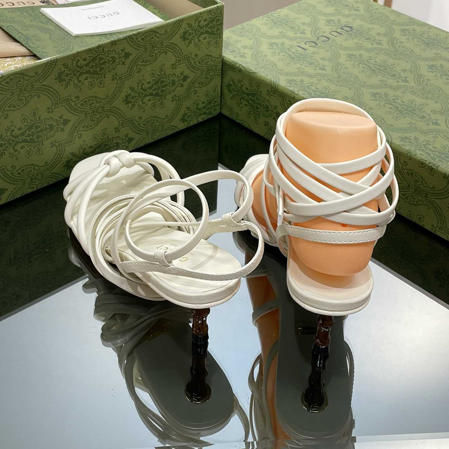 Gucci Women's Strappy Sandal With Bamboo - FashionPlug