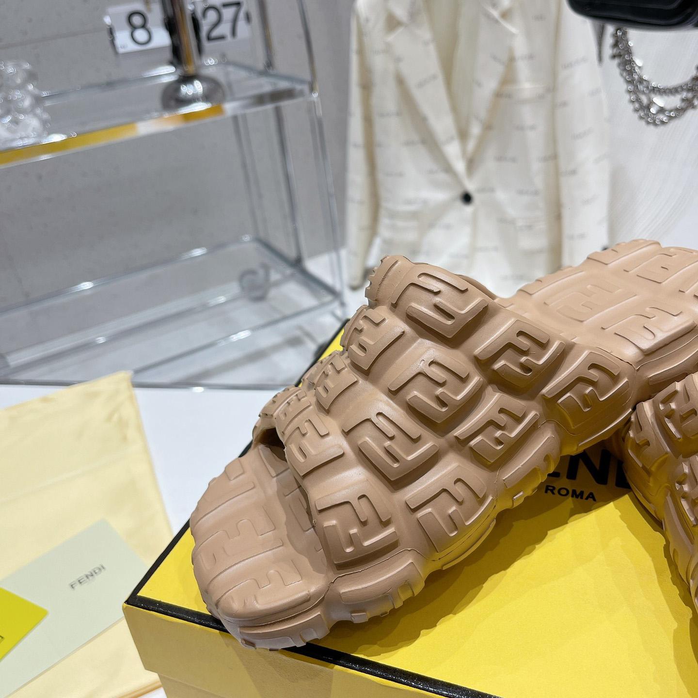 Fendi Cloud Slides Orange Rubber Slides - FashionPlug