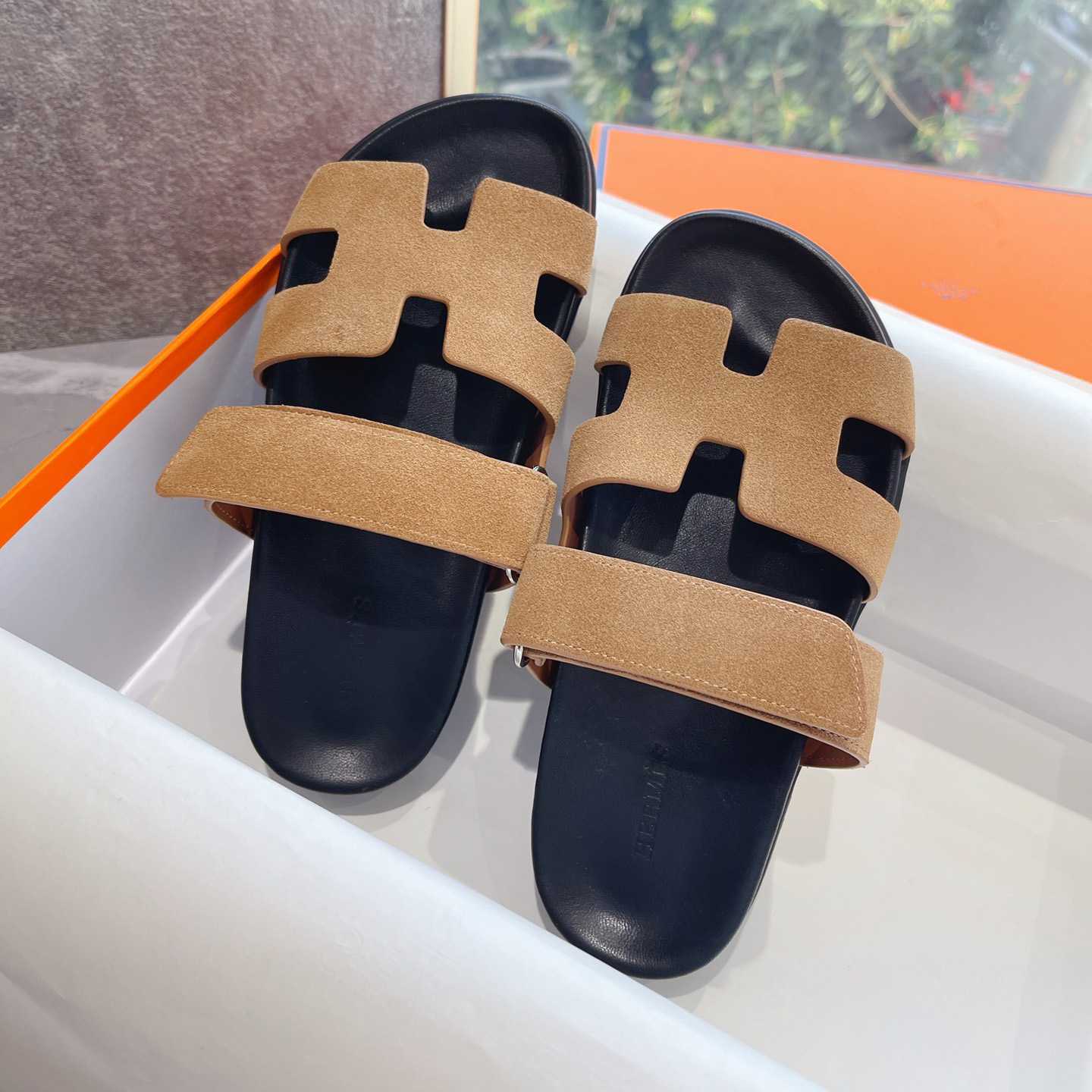 Hermes Authenticated Chypre Sandal  - FashionPlug