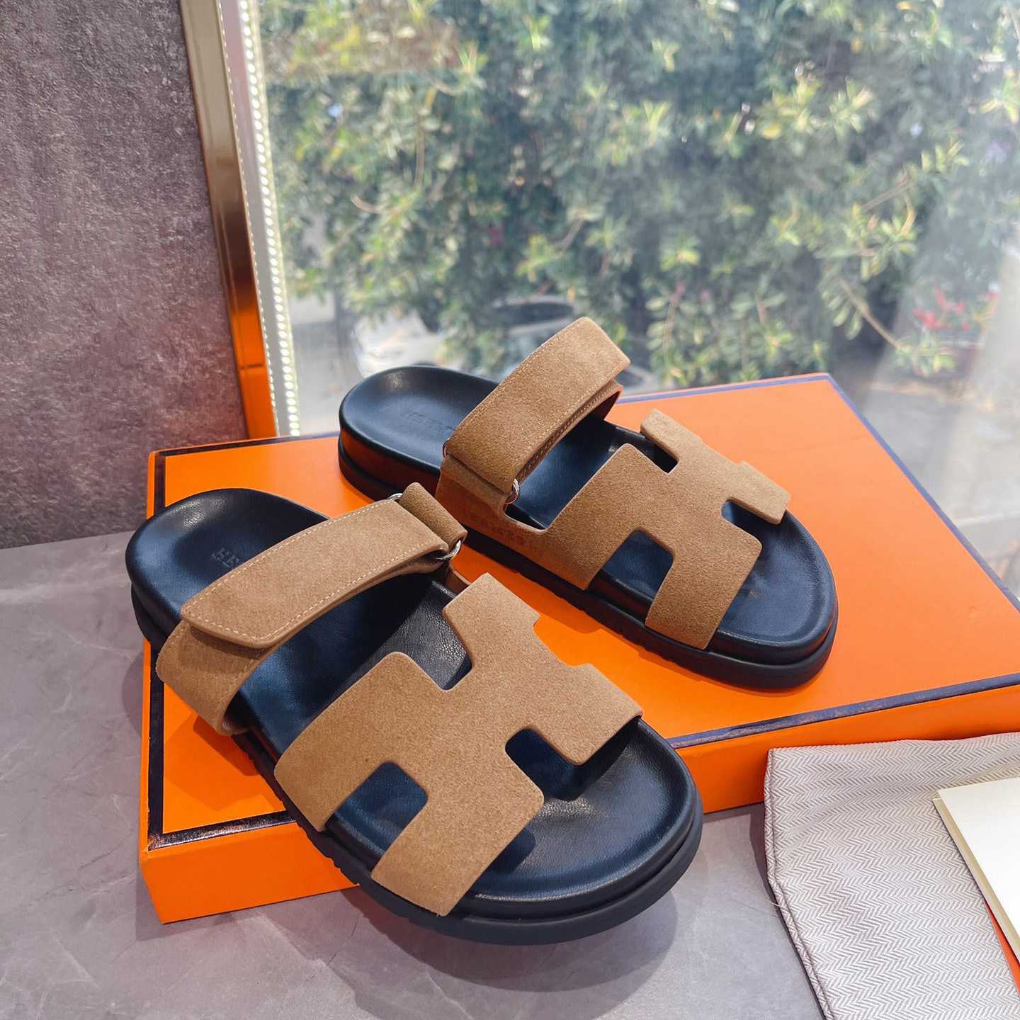 Hermes Authenticated Chypre Sandal  - FashionPlug