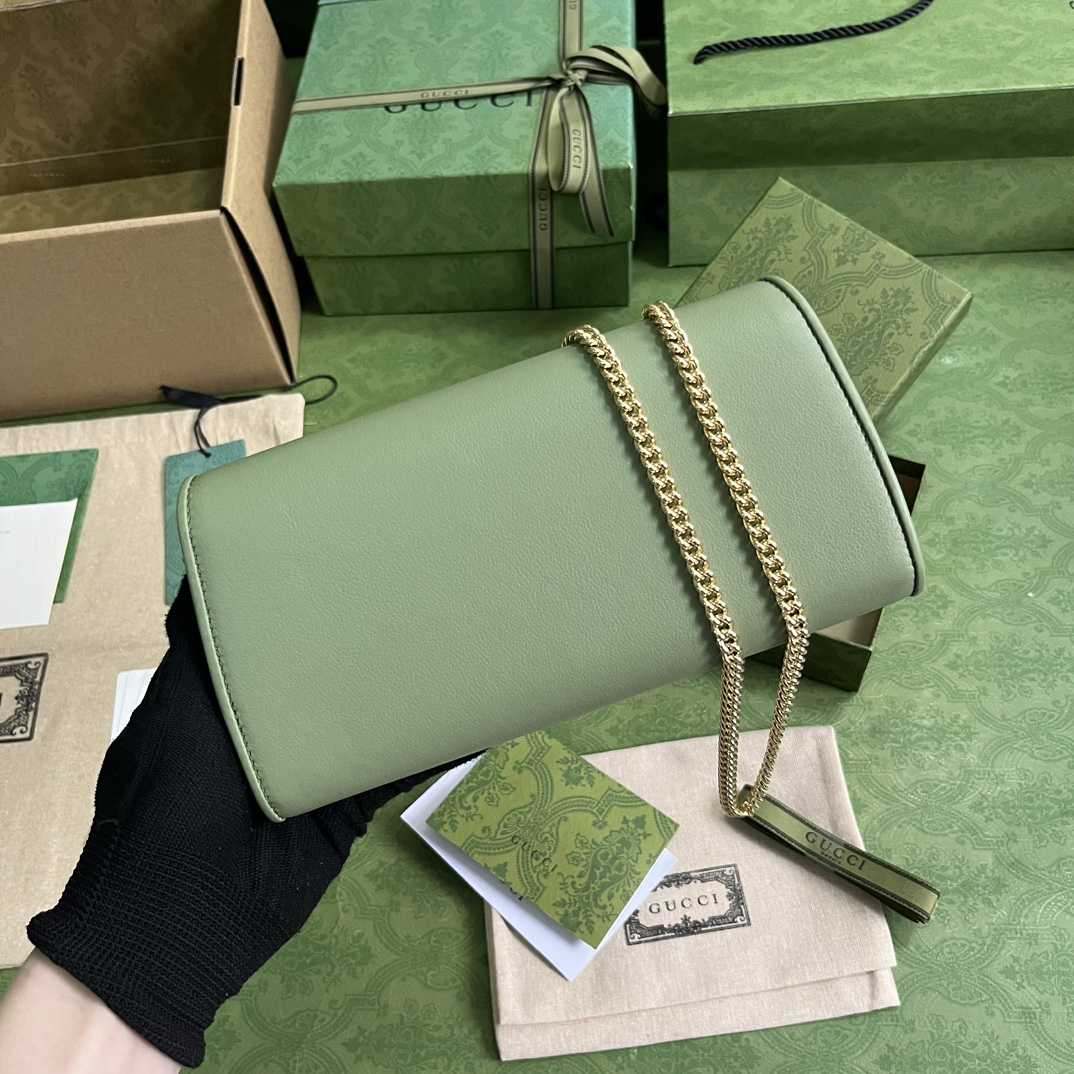Gucci Blondie Continental Chain Wallet(21x10.5cm) - FashionPlug