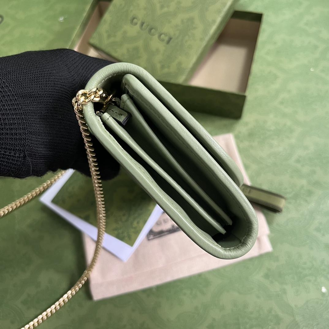 Gucci Blondie Continental Chain Wallet(21x10.5cm) - FashionPlug