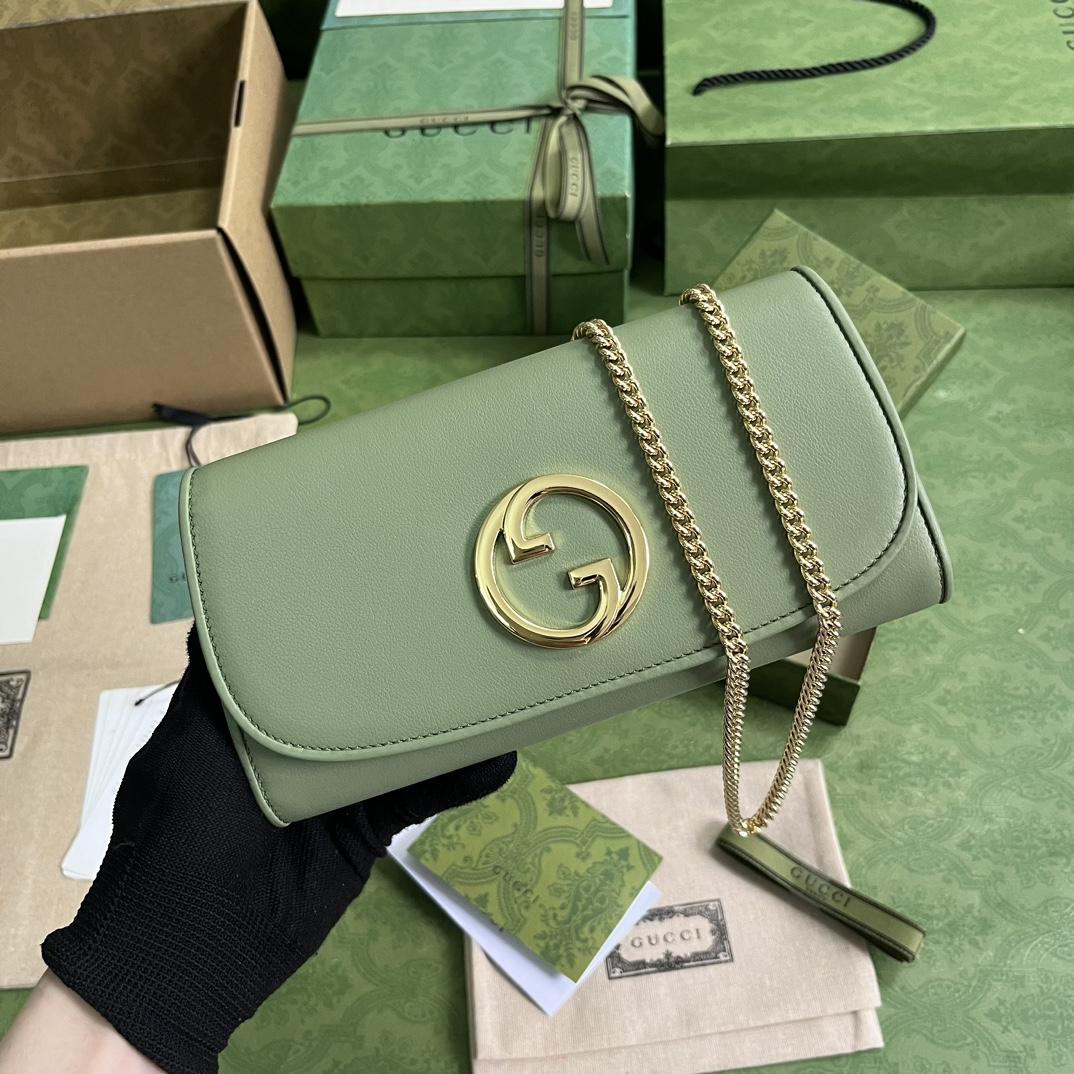 Gucci Blondie Continental Chain Wallet(21x10.5cm) - FashionPlug