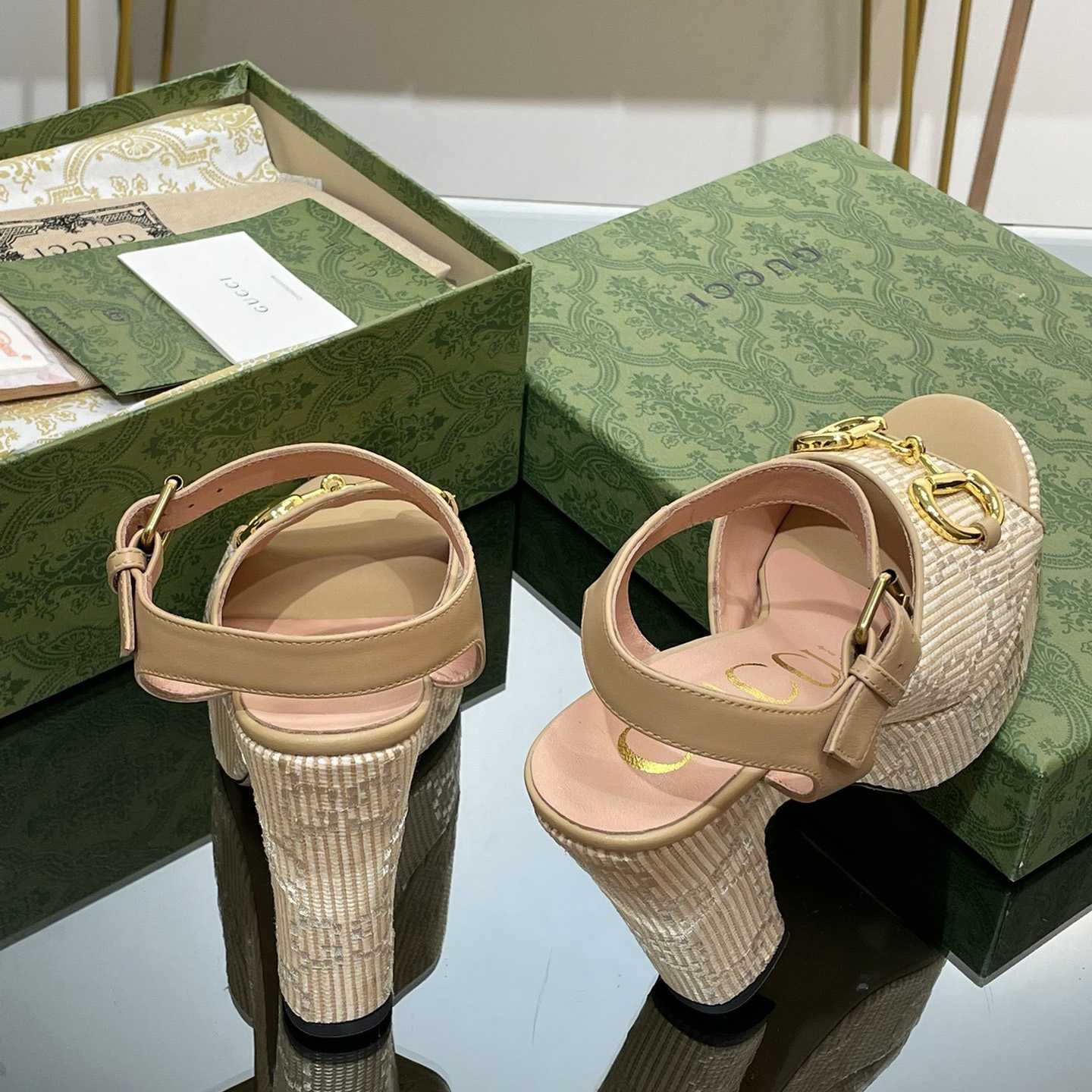 Gucci Women's Horsebit Platform Sandal  - FashionPlug