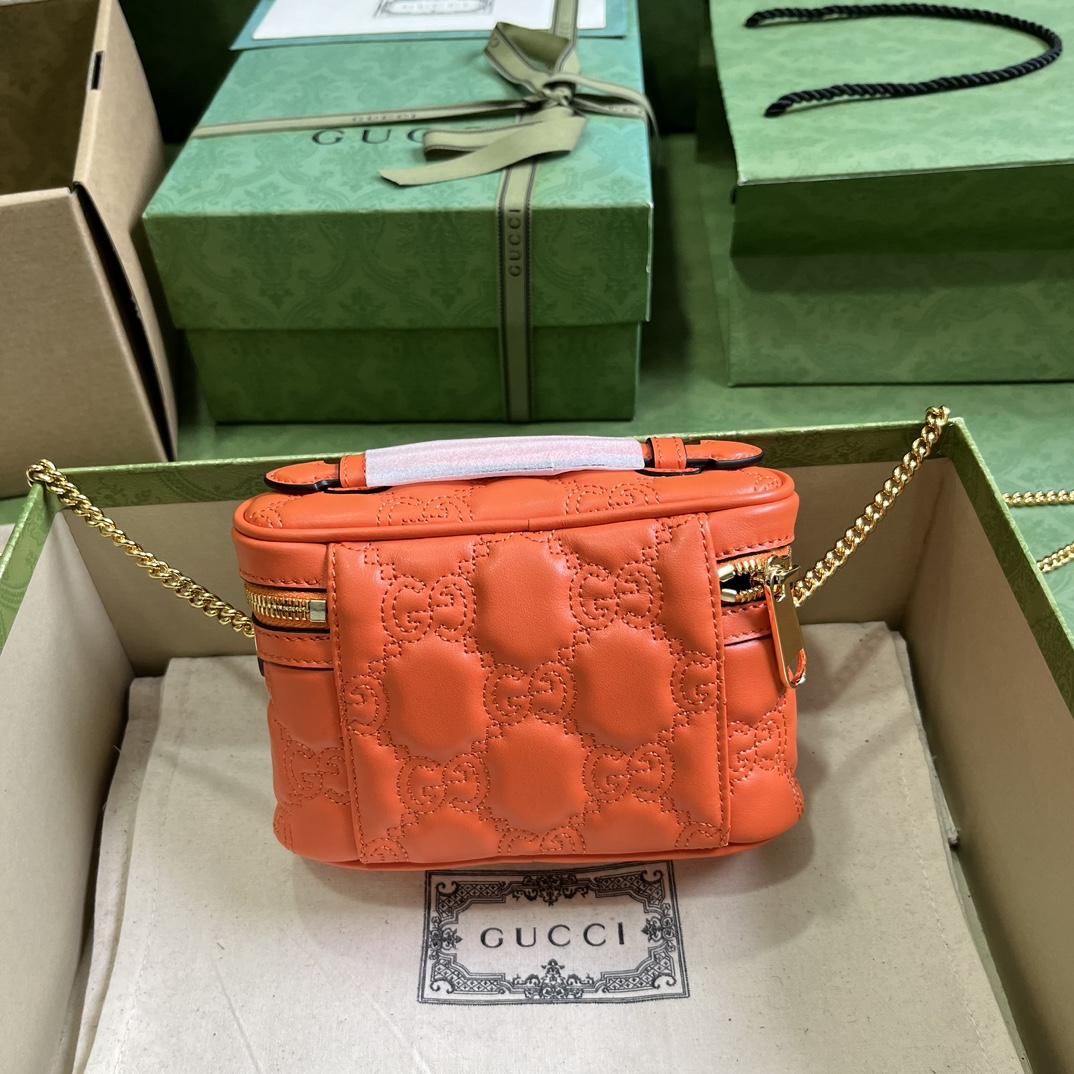 Gucci GG Matelassé Top Handle Mini Bag(16-10.5-5cm) - FashionPlug