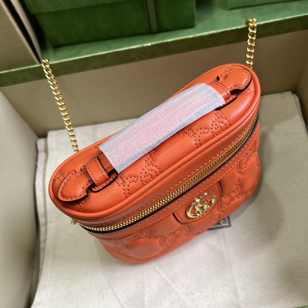 Gucci GG Matelassé Top Handle Mini Bag(16-10.5-5cm) - FashionPlug