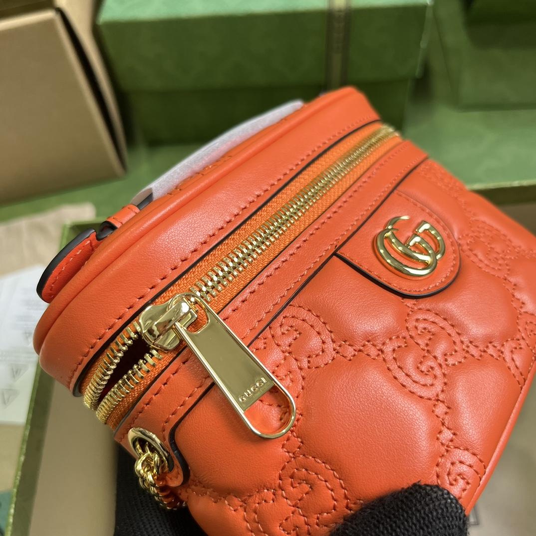Gucci GG Matelassé Top Handle Mini Bag(16-10.5-5cm) - FashionPlug