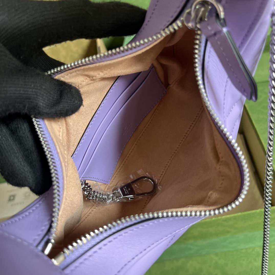 Gucci GG Marmont Half-Moon-Shaped Mini Bag(21.5-11-5cm) - FashionPlug