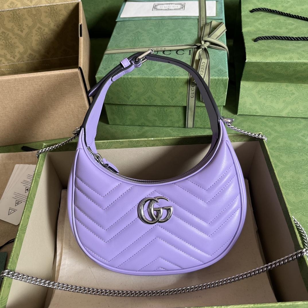 Gucci GG Marmont Half-Moon-Shaped Mini Bag(21.5-11-5cm) - FashionPlug