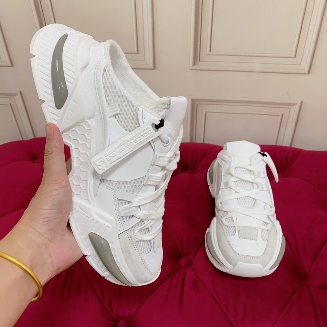 Dolce & Gabbana Mixed-material Airmaster Mule Sneakers - FashionPlug