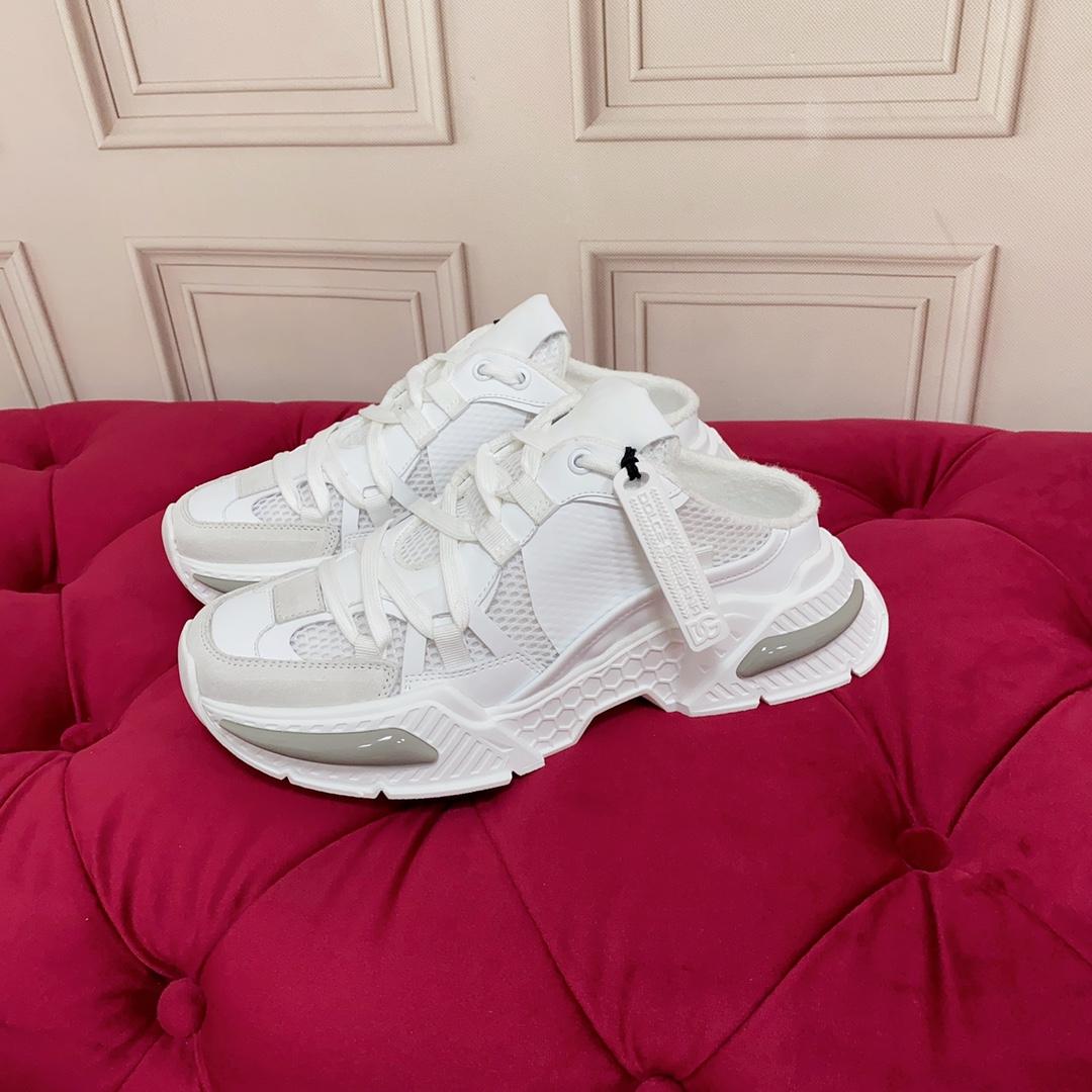 Dolce & Gabbana Mixed-material Airmaster Mule Sneakers - FashionPlug